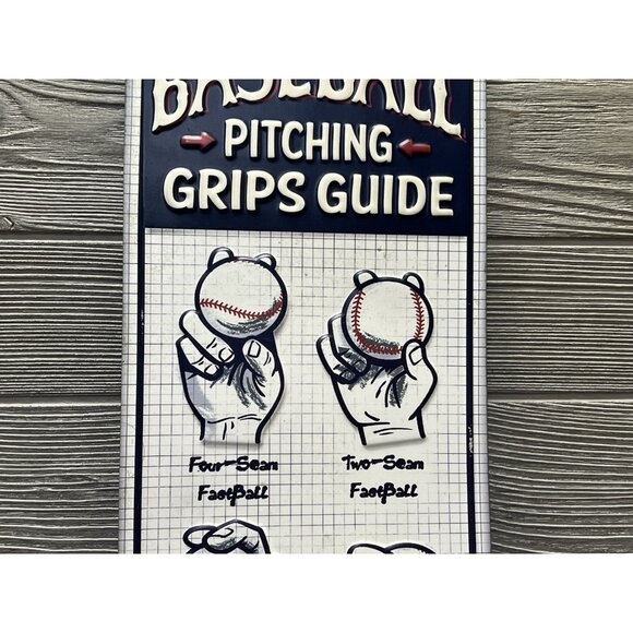 Baseball Pitching Grips Guide Perfect Pitch Metal Sign Open Road Sports Decor - Picture 3 of 8